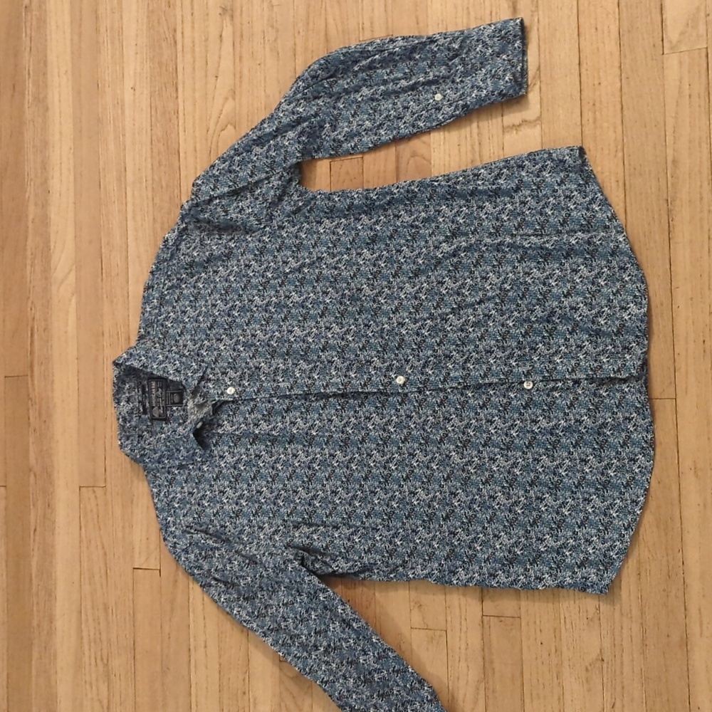 Men's American rag button down print shirt size large